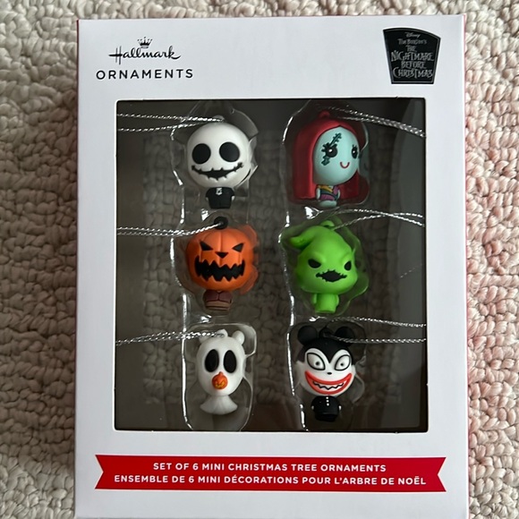 Hallmark Other - Disney Nightmare Before Christmas mini Christmas tree ornaments set